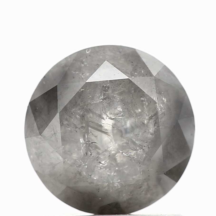 1.37 Carat Fancy Gray Round Brilliant Cut Natural Loose Diamond